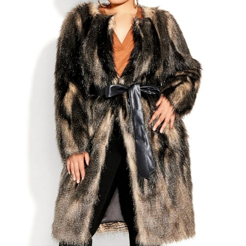 City Chic Women's Plus Size Coat - 70s Diva - Size 16